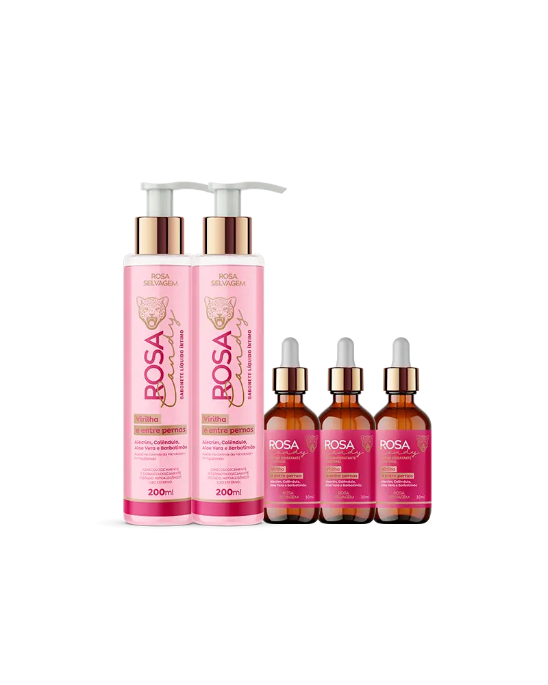 Kit Rosa Candy Clareamento Íntimo - Compre 3 Leve 5