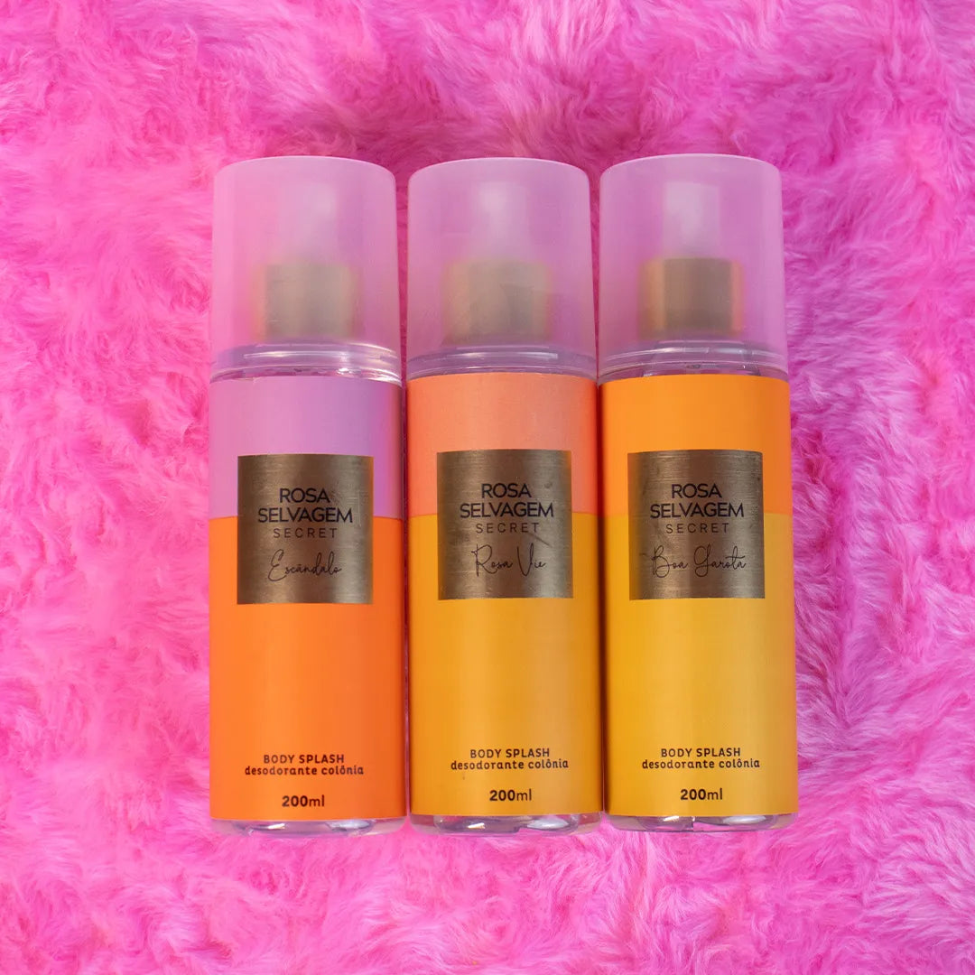 Body Splash Secrets - Escândalo + Rosa Vie + Boa garota