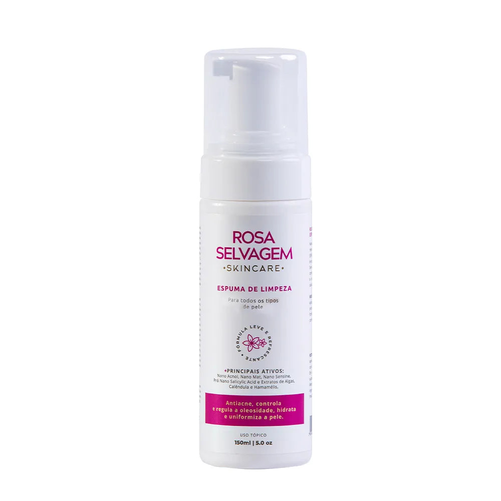 Rosa Selvagem - Espuma de Limpeza - Antioleosidade e Antiacne