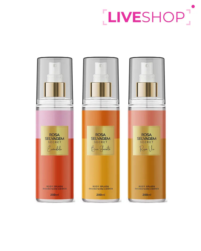 Liveshop - Body Splash Secrets - Escândalo + Rosa Vie + Boa garota