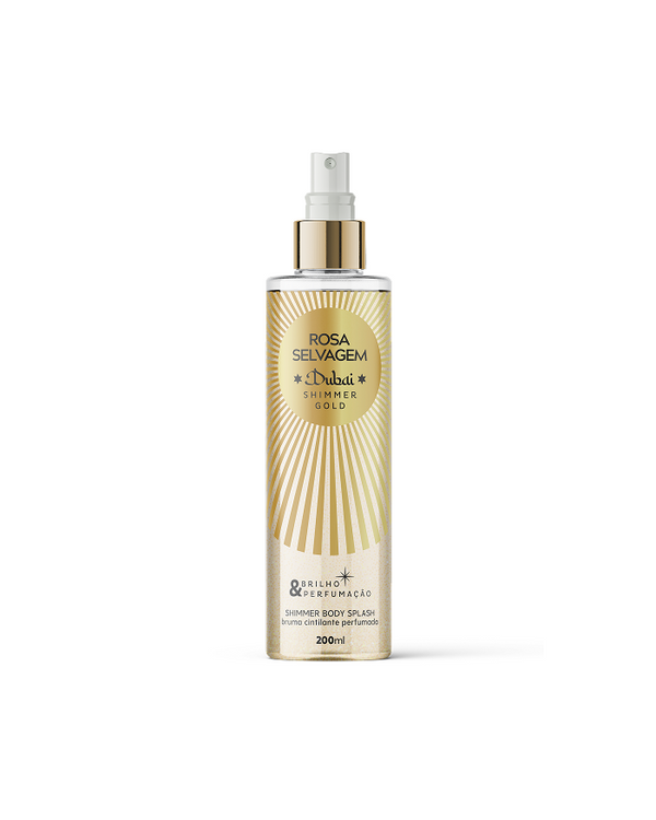 Rosa Selvagem - Body Splash Dubai Shimmer Creed Gold - Brilho e perfumação