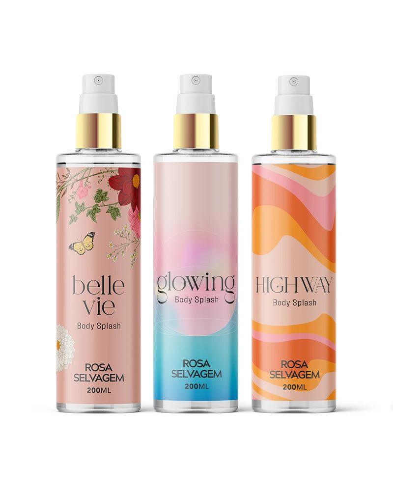 KIT 3 Body Splashes - Belle Vie + Glowing + Highway