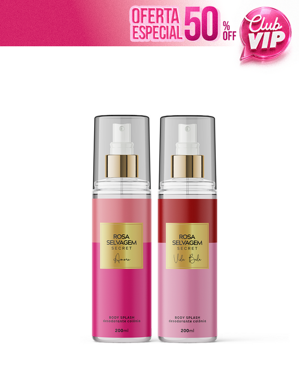 KIT Body Secret: Amore + Vida Bela - Cheiro de Mulher Rica e Chique