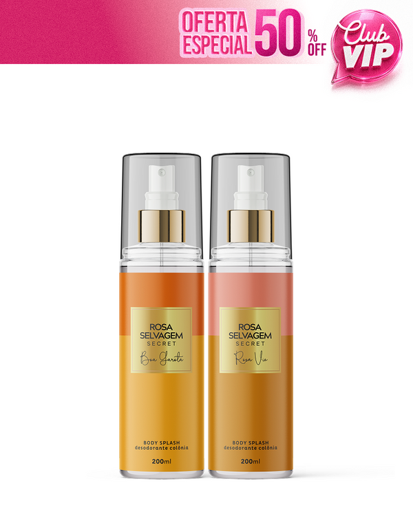 KIT Body Secret: Boa Garota + Rosa Vie - Cheiro de Mulher Elegante e Sexy