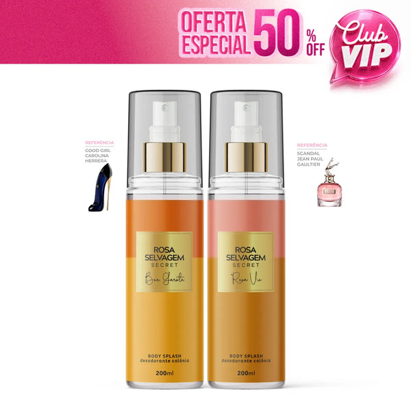 KIT Body Secret: Boa Garota + Rosa Vie - Cheiro de Mulher Elegante e Sexy