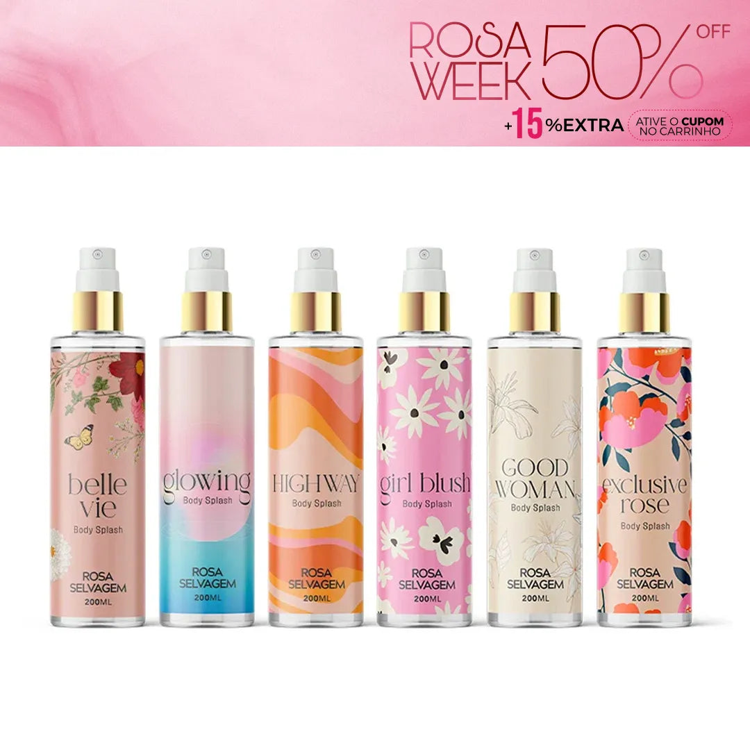 KIT Body Splash Completo Rosa Selvagem - Rosa Week