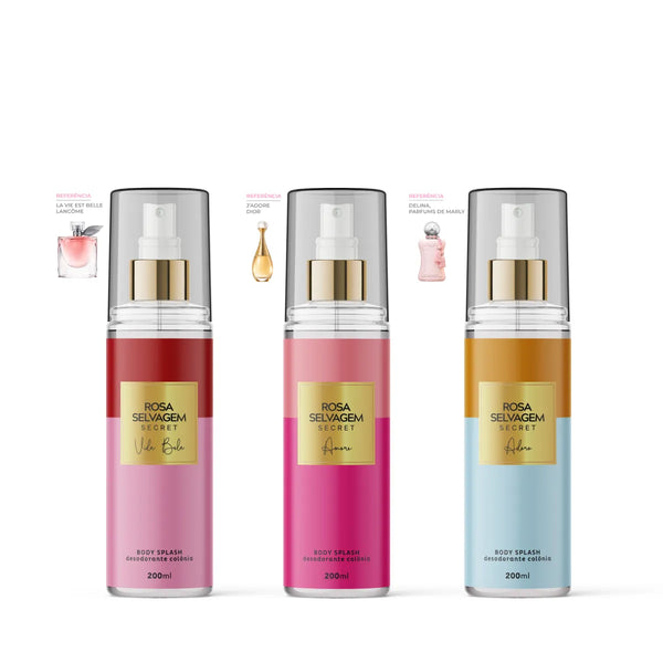 Body Splash Secrets - Adoro + Amore + Vida Bela