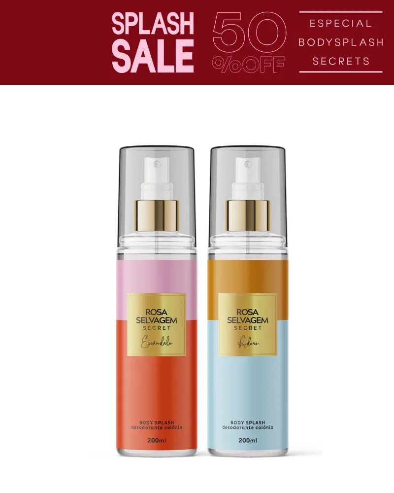 KIT Body Secret: Escândalo + Adoro - Cheiro de Mulher Sedutora e Sensual