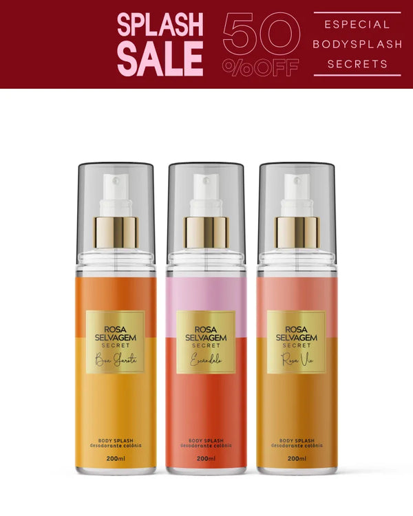 Body Splash Secrets - Escândalo + Rosa Vie + Boa garota