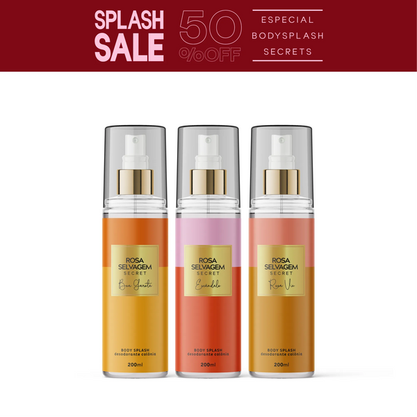 Body Splash Secrets - Escândalo + Rosa Vie + Boa garota