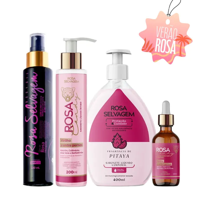 Kit Sabonete Pitaya + Sabonete Íntimo + Sérum Candy + Óleo Clareador