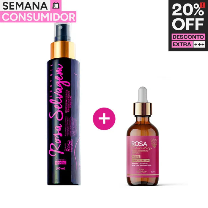 Kit Rosa Candy: Sérum Clareador Íntimo + Óleo