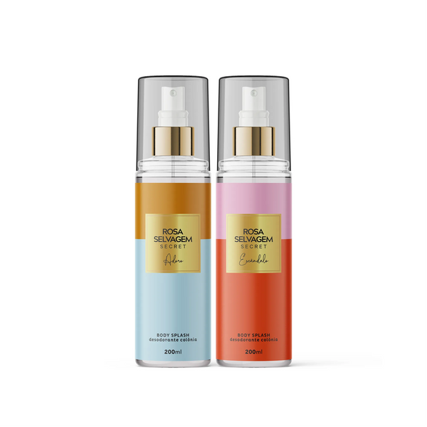 KIT Body Secret: Escândalo + Adoro - Cheiro de Mulher Sedutora e Sensual