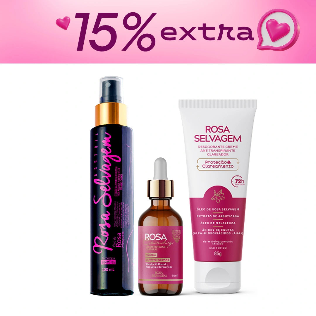 Trio Essencial Clareador Creme - Rosa Selvagem