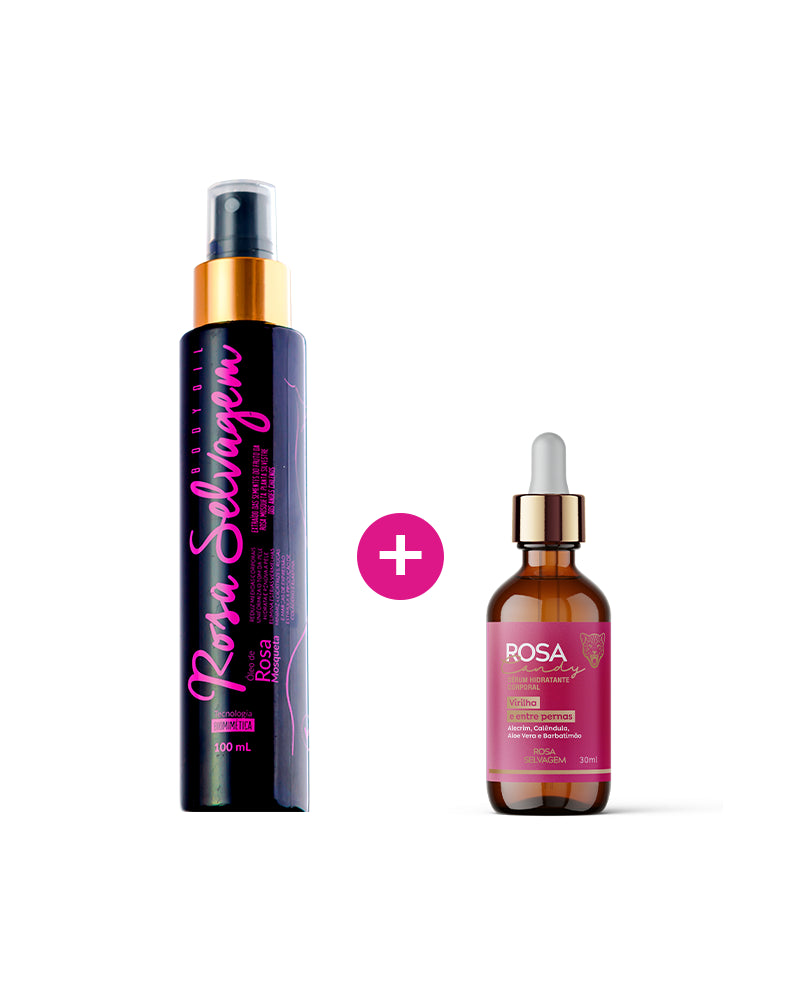 Kit Rosa Candy: Sérum Clareador Íntimo + Óleo