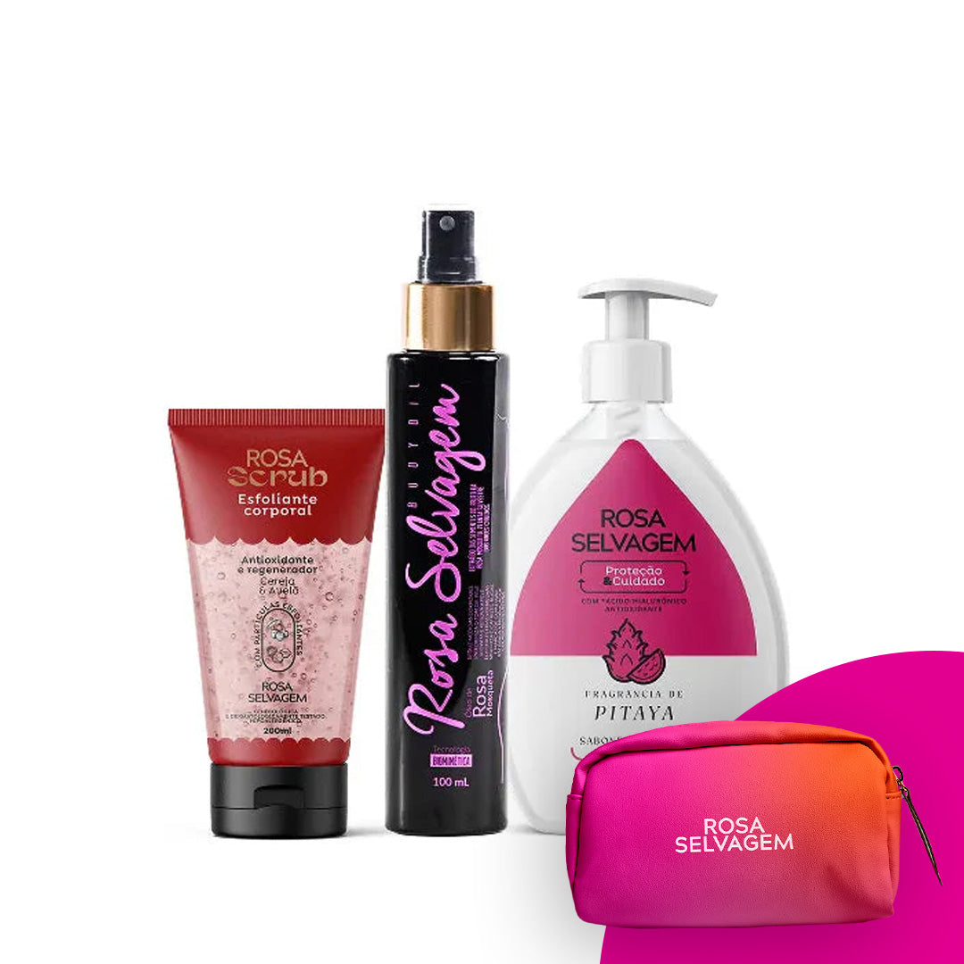LIVESHOP - Esfoliante + Óleo + Sabonete liquido pitaya