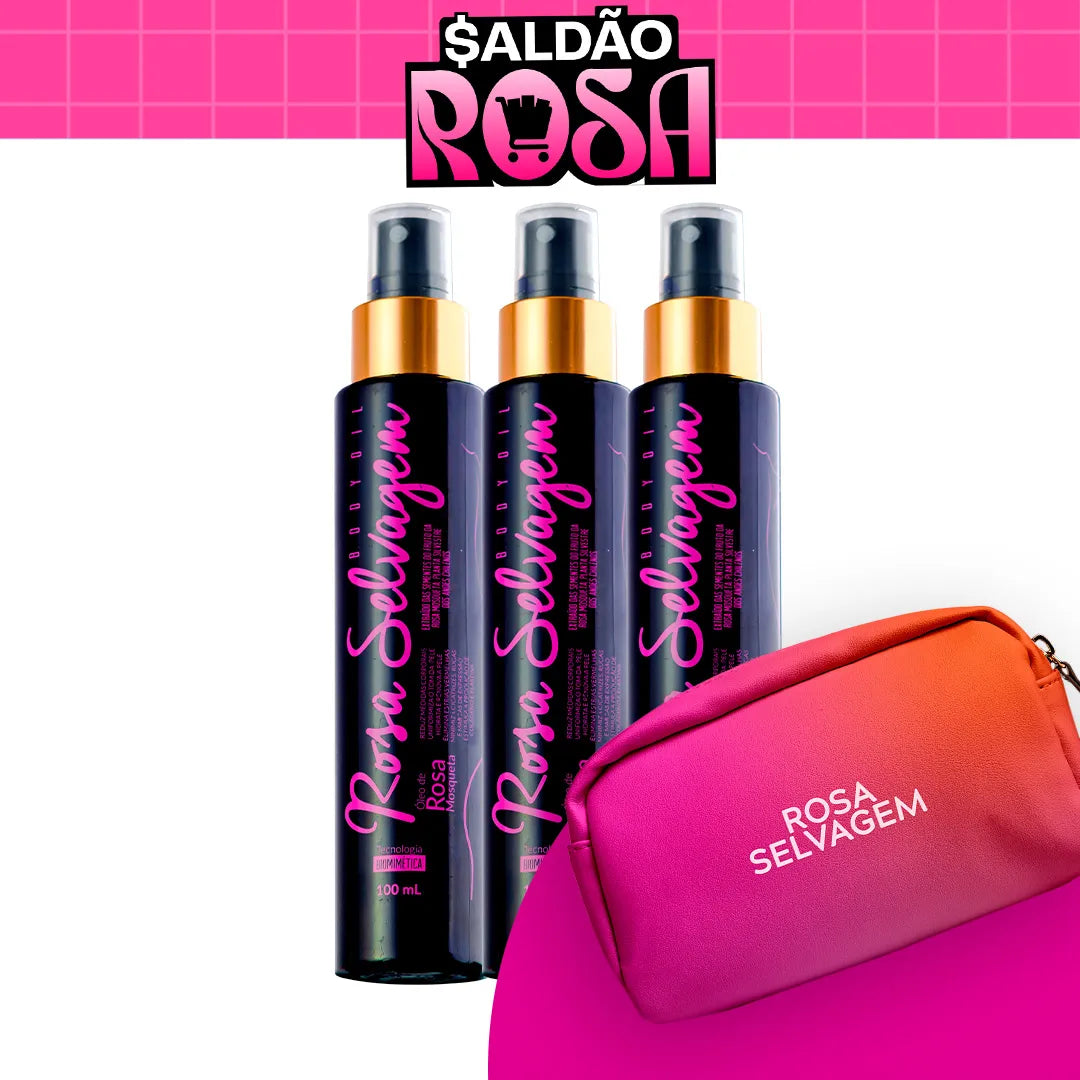 Saldão Rosa - 3 Oléos + Nécessaire