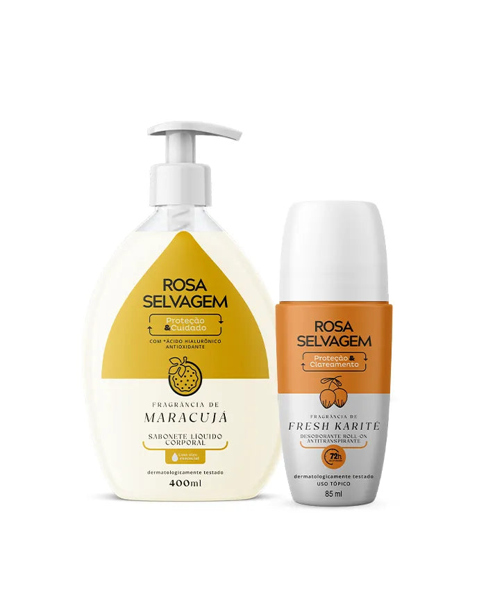 KIT Sabonete Líquido Maracujá + Desodorante Fresh Karité
