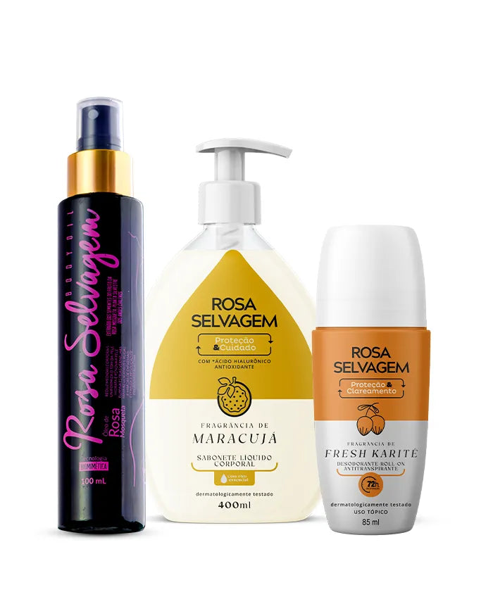KIT SABONETE MARACUJÁ + ÓLEO + DESODORANTE KARITÉ
