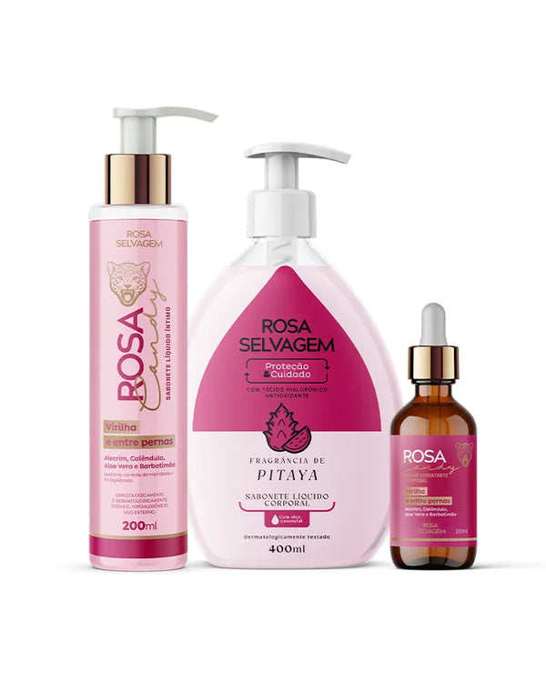KIT Sabonete Líquido Pitaya + Sabonete íntimo + Sérum Candy