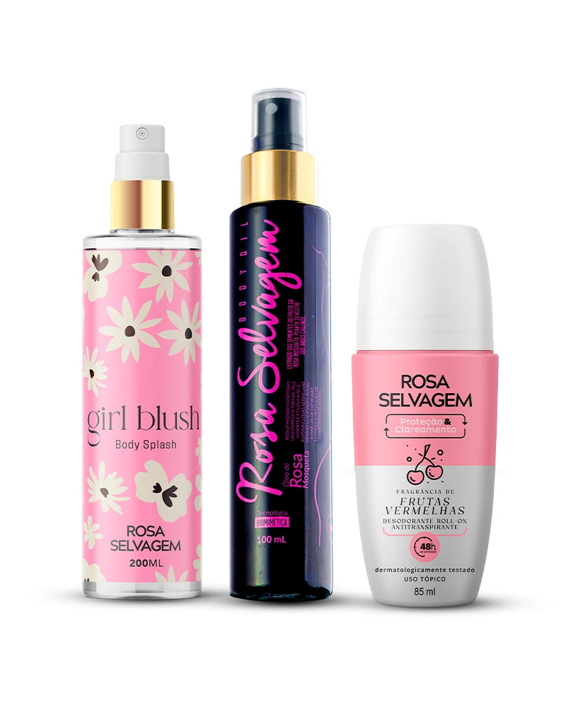 KIT GIRL BLUSH - ÓLEO - DESODORANTE FRUTAS VERMELHAS