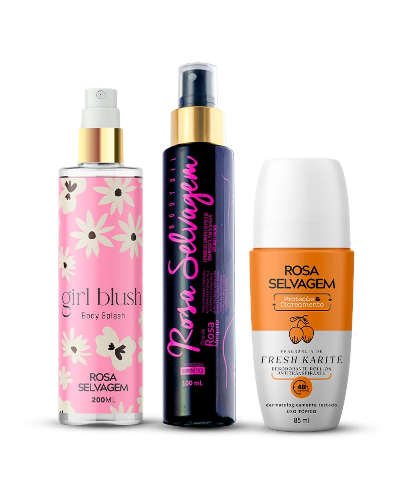 KIT GIRL BLUSH - ÓLEO - DESODORANTE KARITÉ
