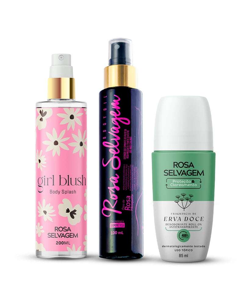 KIT GIRL BLUSH - ÓLEO - DESODORANTE ERVA DOCE