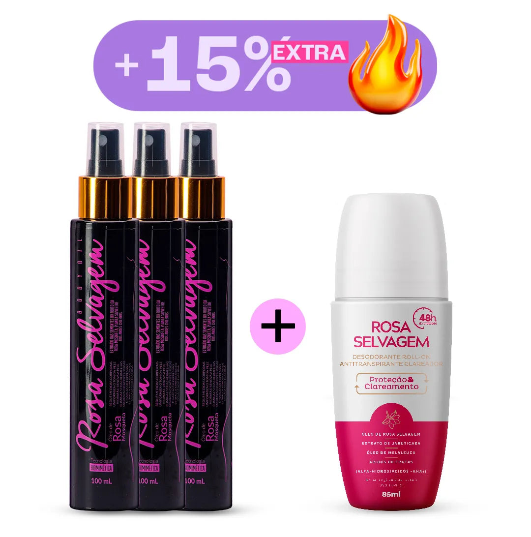Promo combo - Kit 3 óleos + desodorante clareador