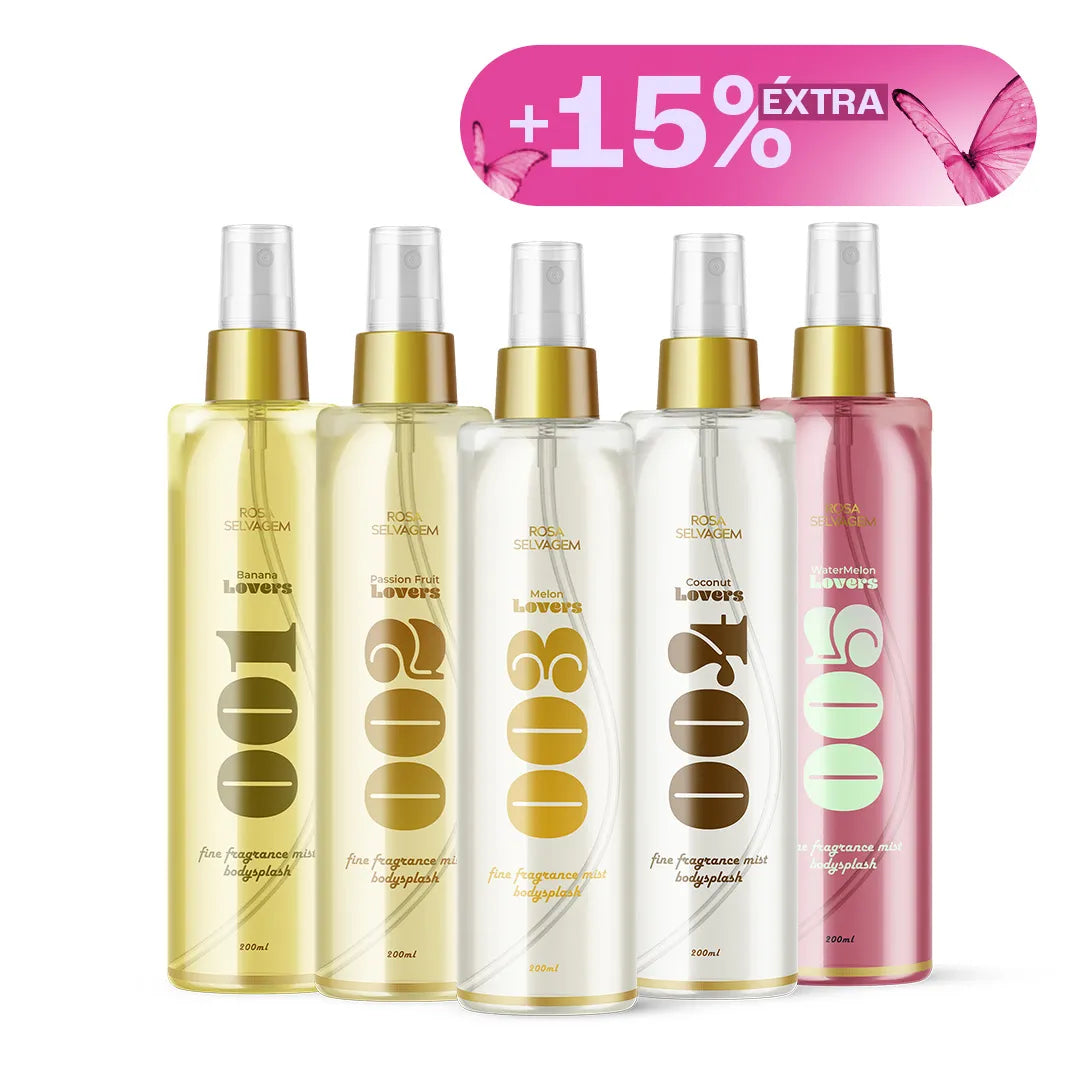 PROMOBLOOM - KIT BODY SPLASH ROSA LOVERS - 001 a 005