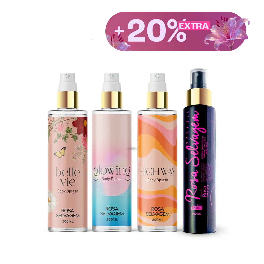 OUTLET - KIT 3 BODY SPLASHES + ÓLEO ROSA SELVAGEM - 2