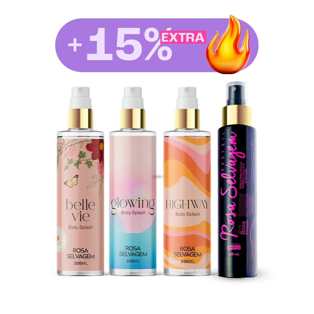 Promo combo - Kit 3 body splashes + óleo rosa selvagem 2