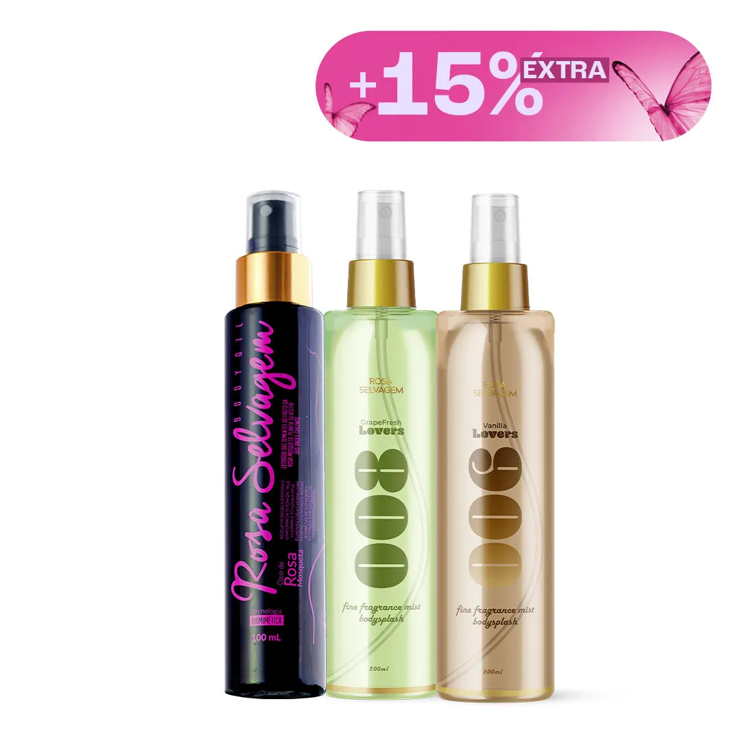 PROMOBLOOM - KIT BODY SPLASH BAUNILHA + UVA + ÓLEO