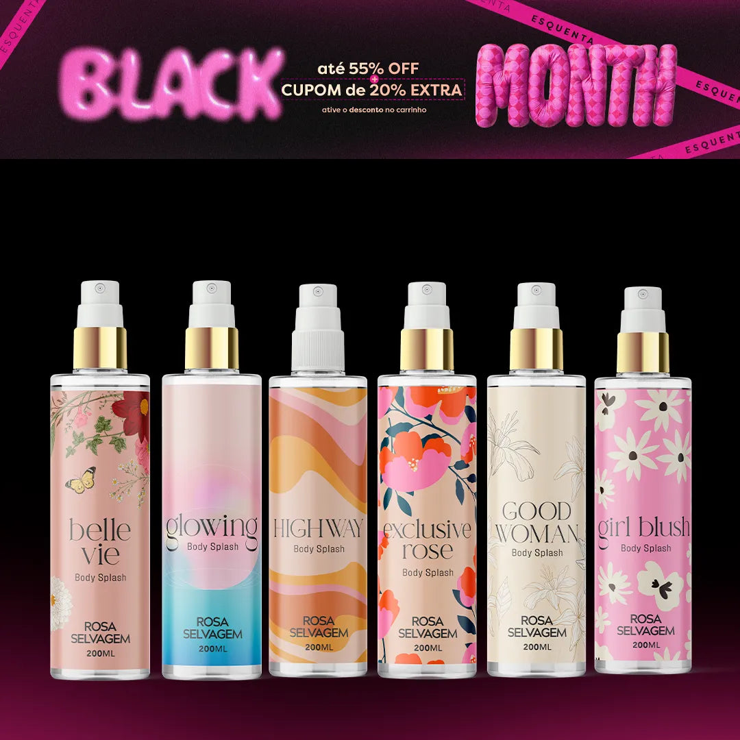 Black month - Kit Completo Body Splash Rosa Selvagem