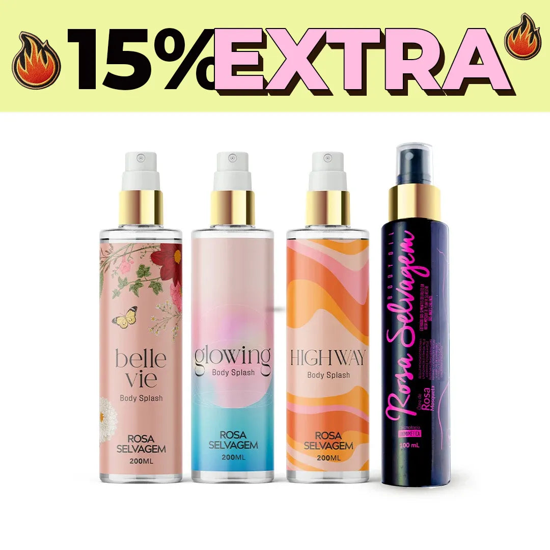Ultrasale - Kit 3 body splashes + óleo rosa selvagem 2