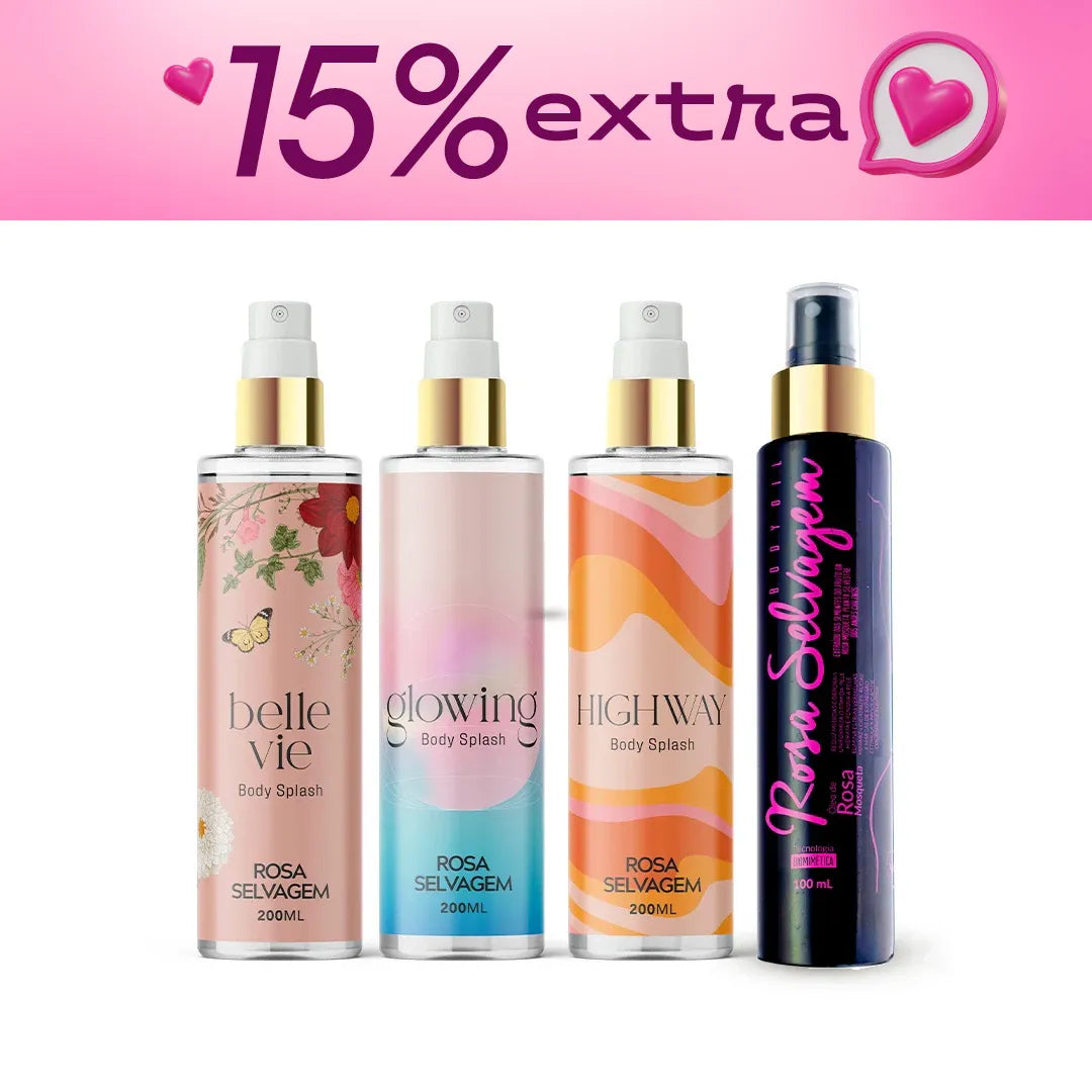 Semana do cliente - Kit 3 body splashes + óleo rosa selvagem 2