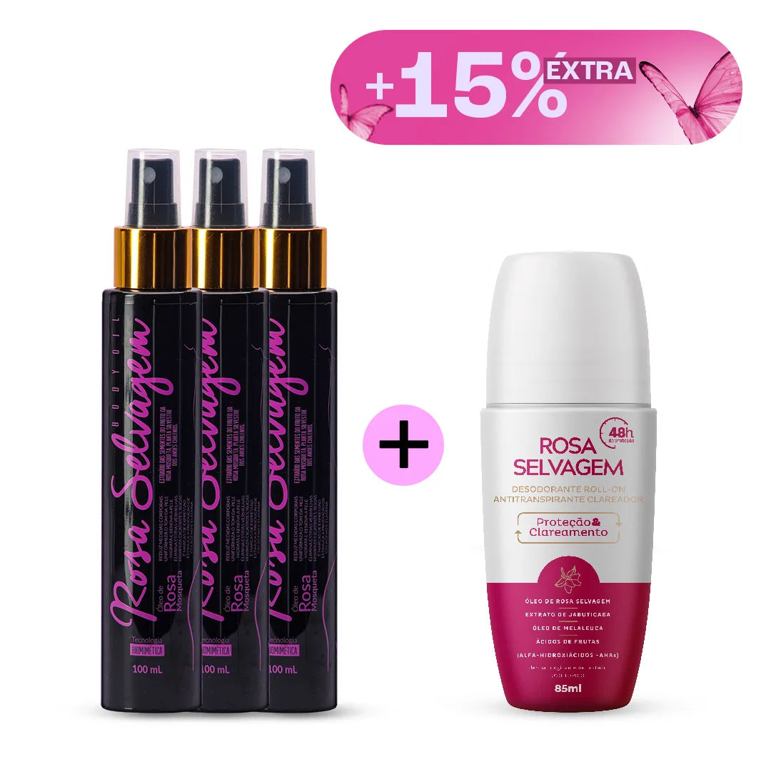 PROMOBLOOM - KIT 3 ÓLEOS + DESODORANTE CLAREADOR