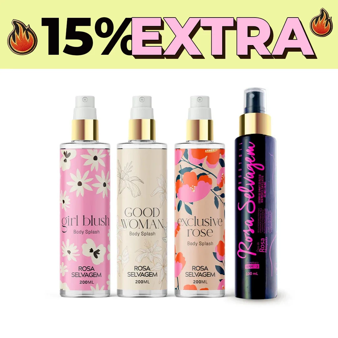Ultrasale - Kit 3 body splashes + óleo rosa selvagem