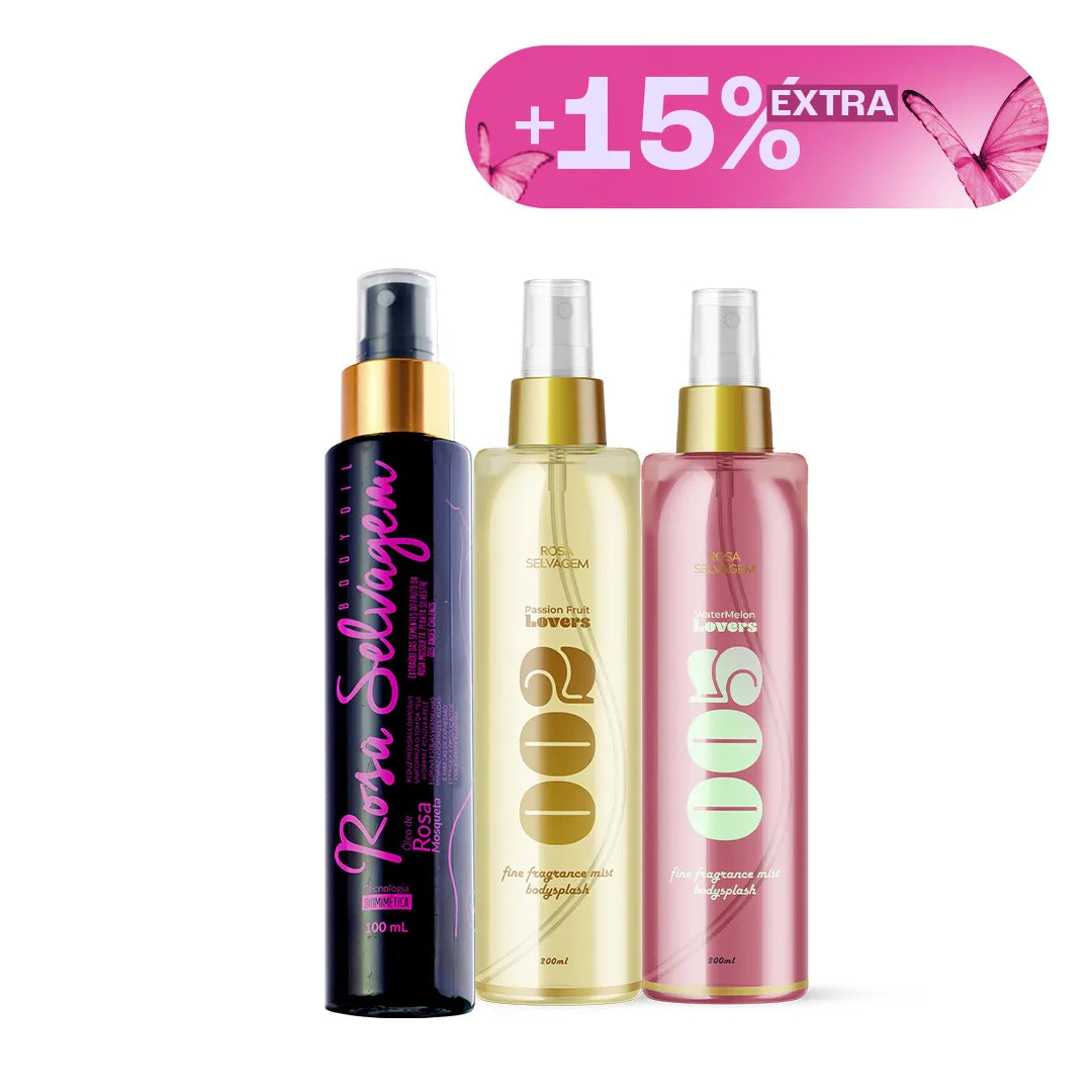 PROMOBLOOM - KIT BODY SPLASH MARACUJÁ + MELANCIA + ÓLEO