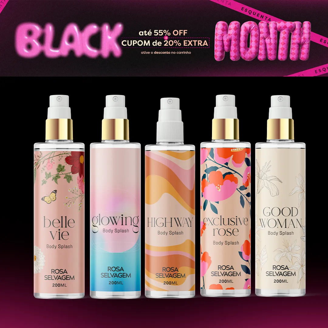 Black month - Kit body splashes rosa selvagem