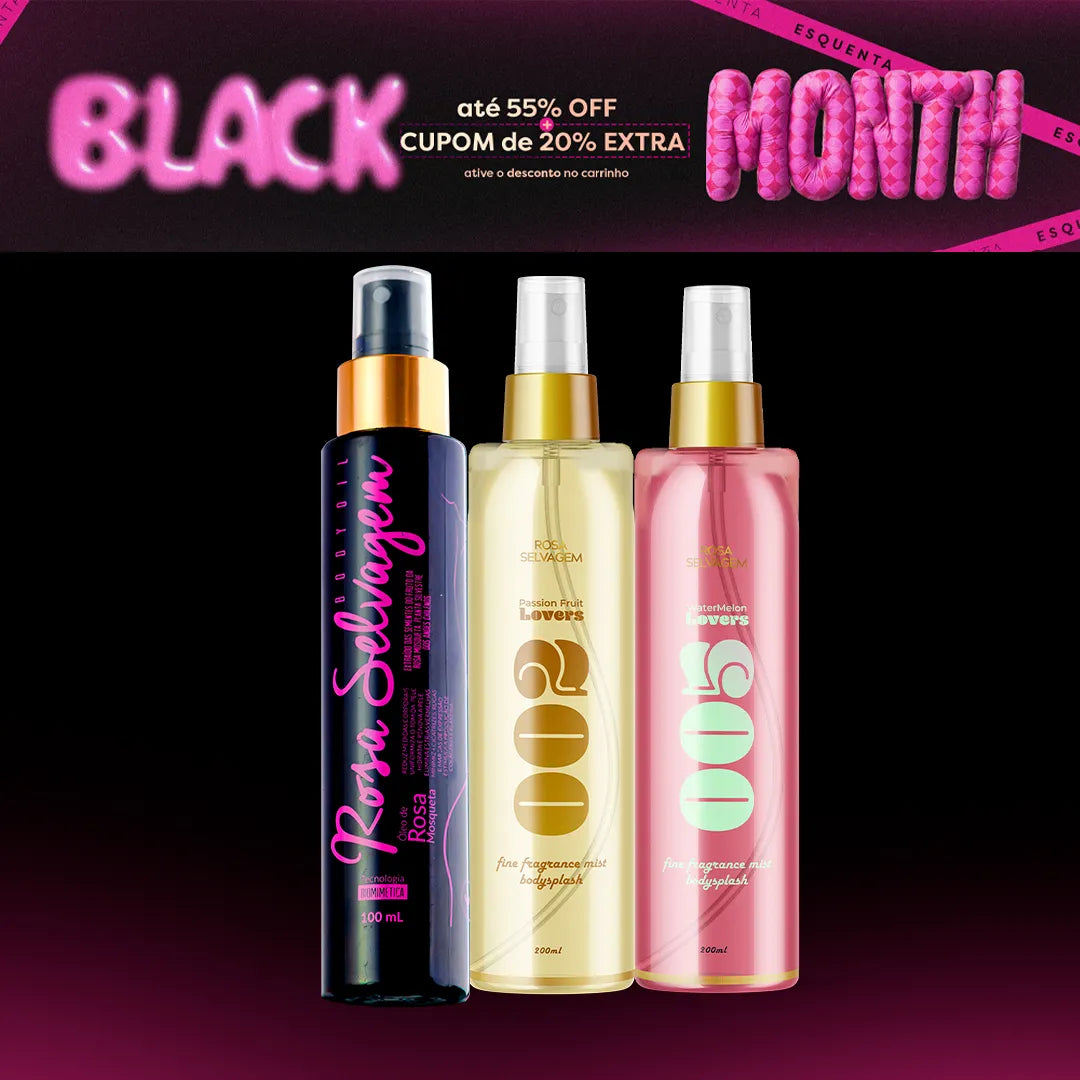 Black month - Kit body splash maracujá + melancia + óleo