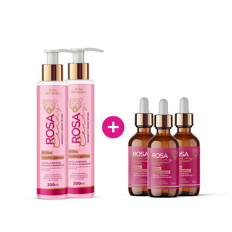 KIT ROSA CANDY CLAREAMENTO ÍNTIMO - COMPRE 3 LEVE 5