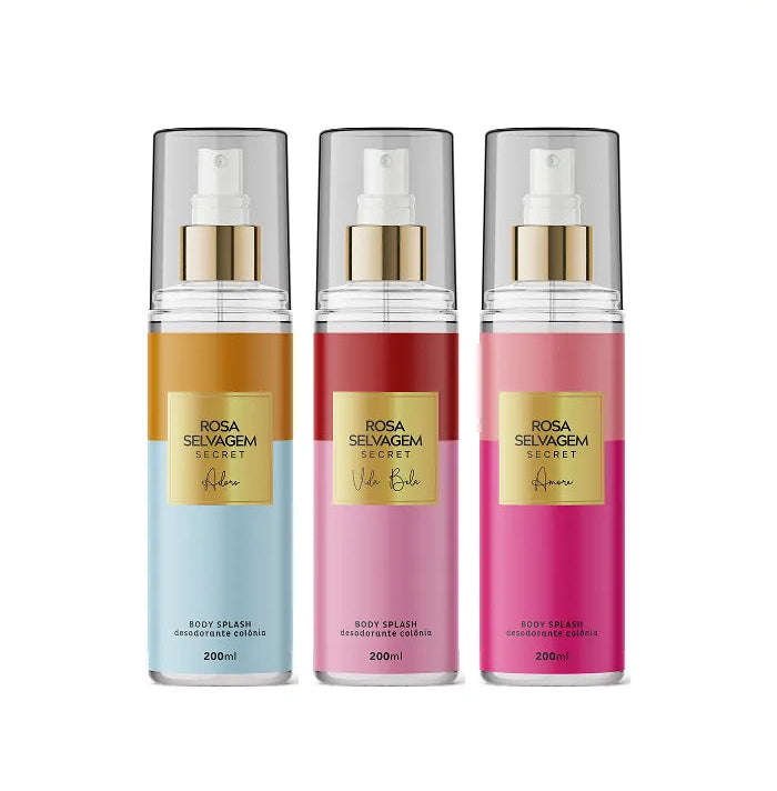 Body Splash Secrets - Adore + Amore + Vida Bela
