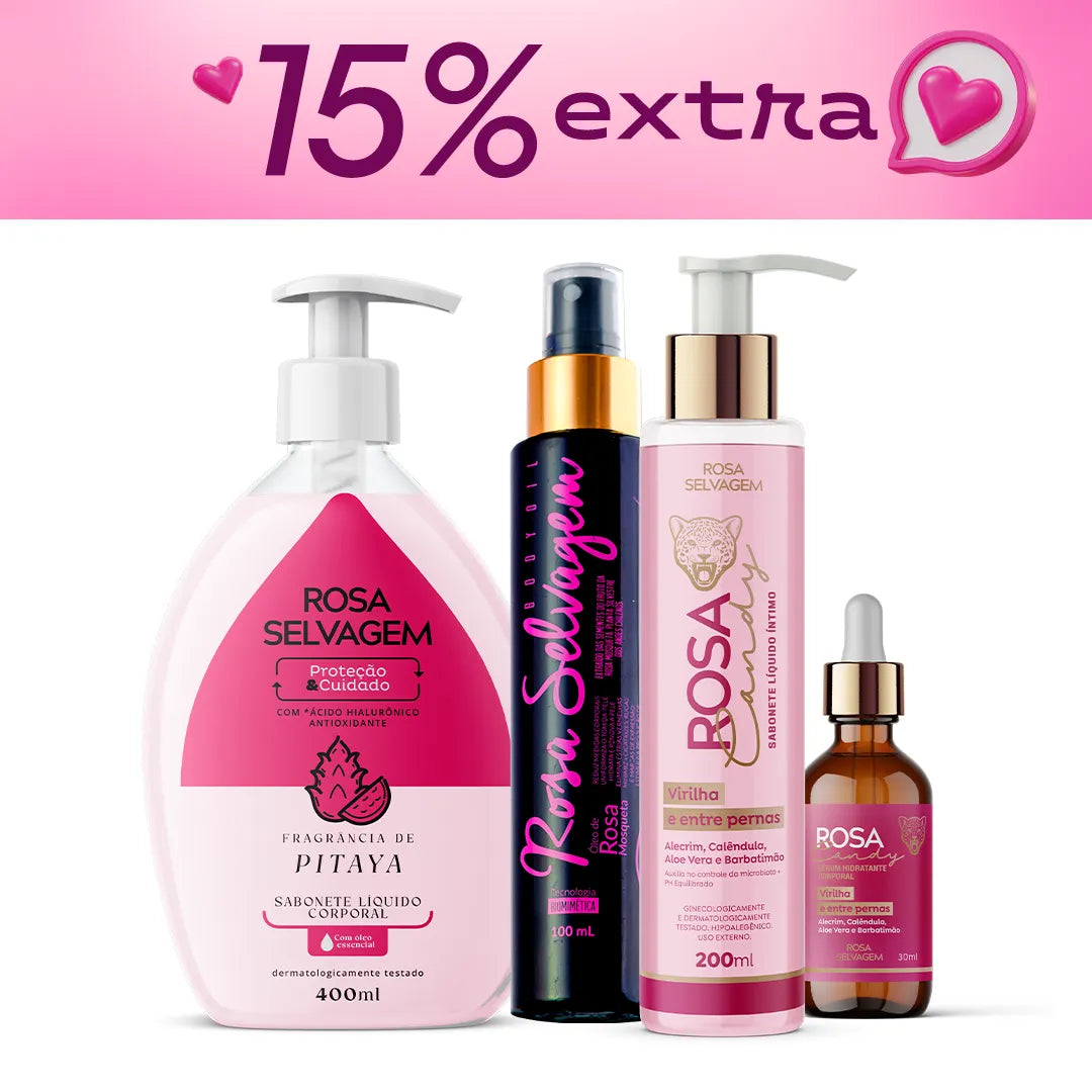Semana cliente - Kit Sabonete Pitaya + Sabonete Íntimo + Sérum Candy + Óleo Clareador