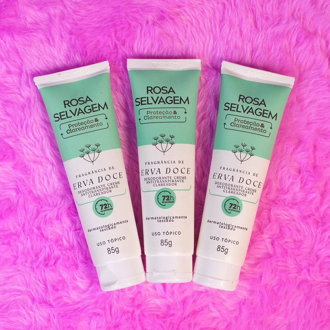 Desodorante Creme Erva Doce - 3 unids.