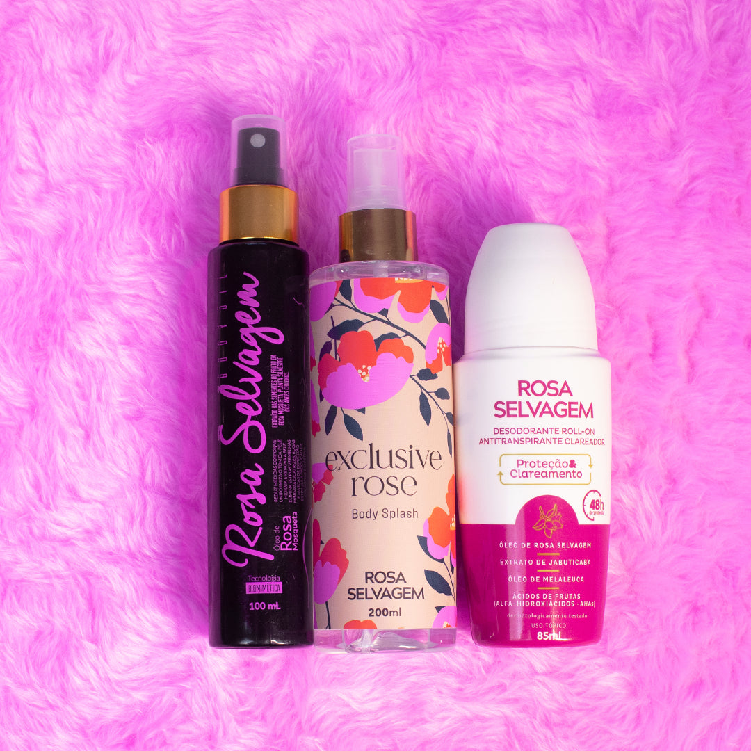 Kit Exclusive Rose + Óleo Clareador + Desodorante