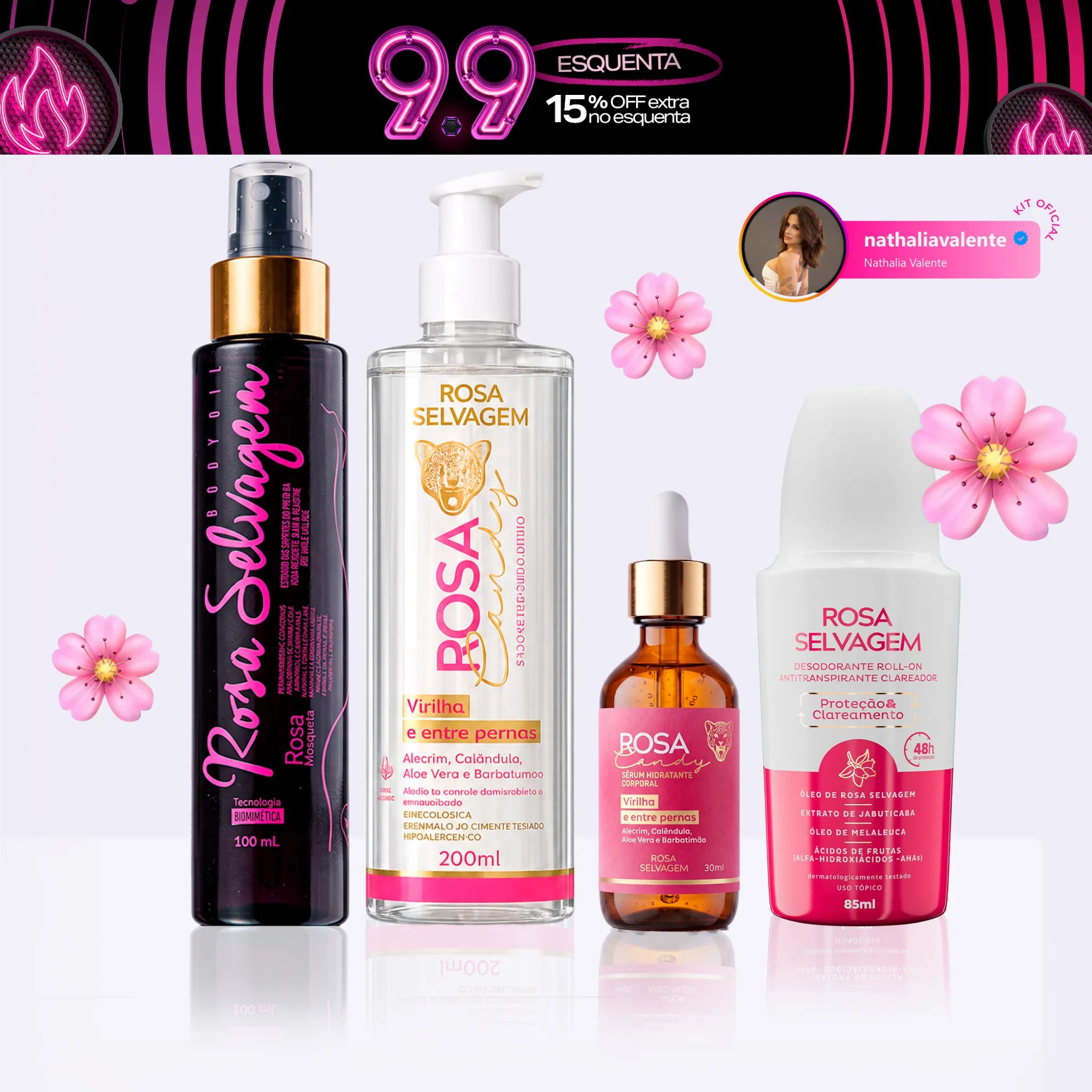 KIT Florzinha Rosa Candy - Nathália Valente