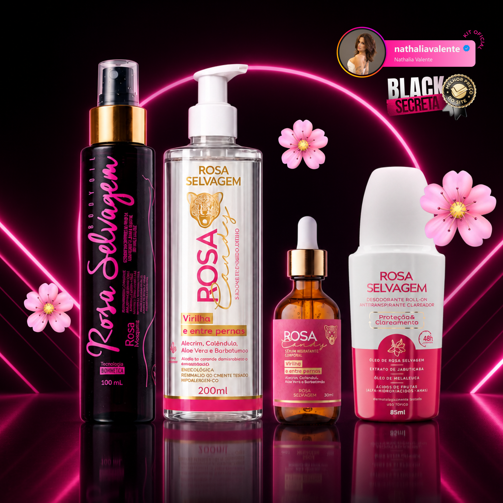 KIT Florzinha Rosa Candy - Nathália Valente