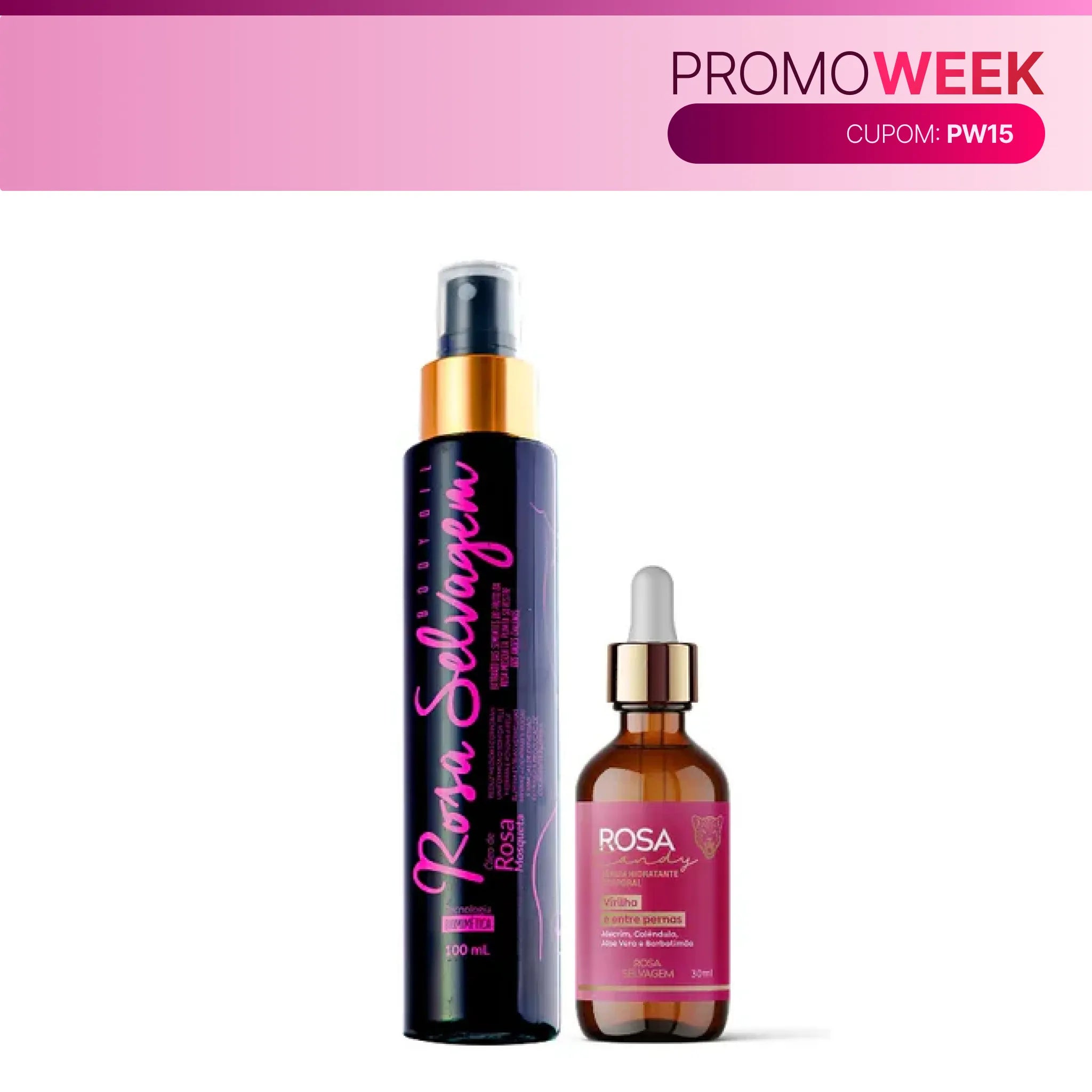 KIT Rosa Candy - Sérum Clareador Íntimo + Óleo - Promo Week