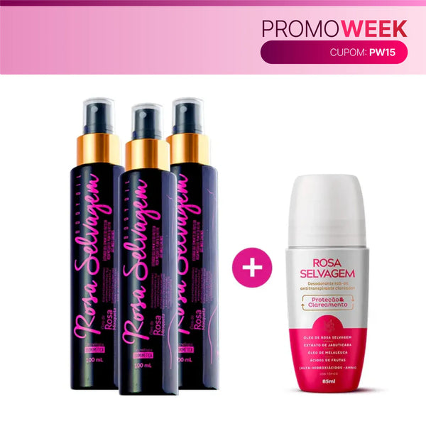 Kit 3 óleos + desodorante clareador - Promo Week
