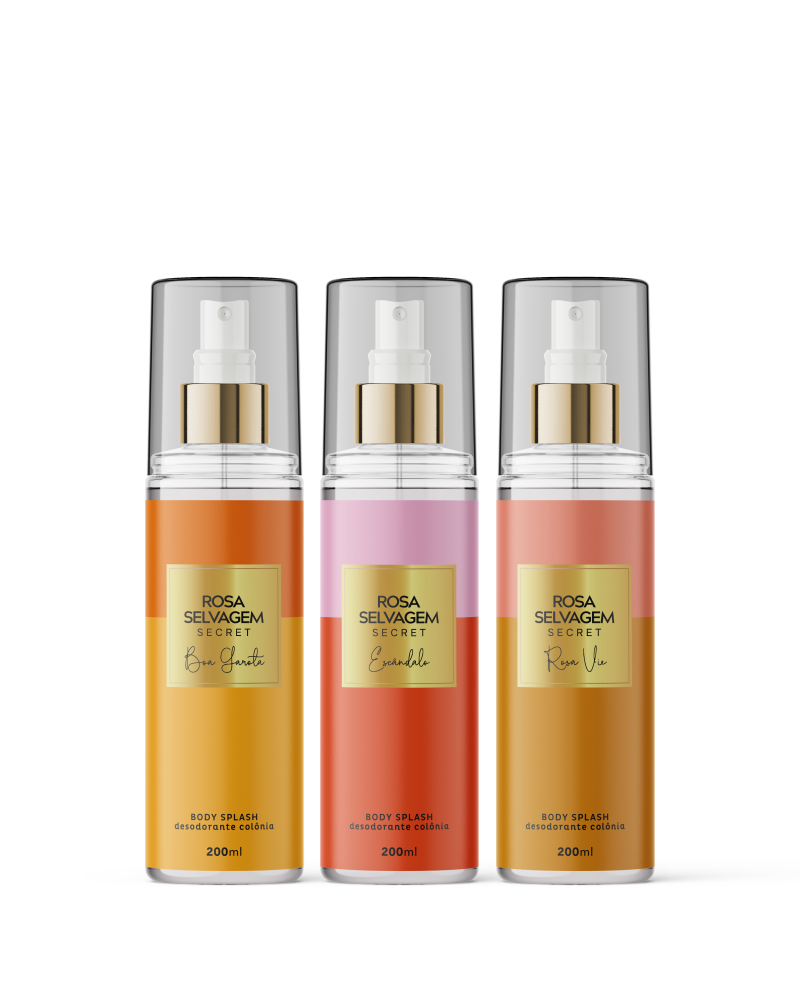 Body Splash Secrets - Escândalo + Rosa Vie + Boa garota
